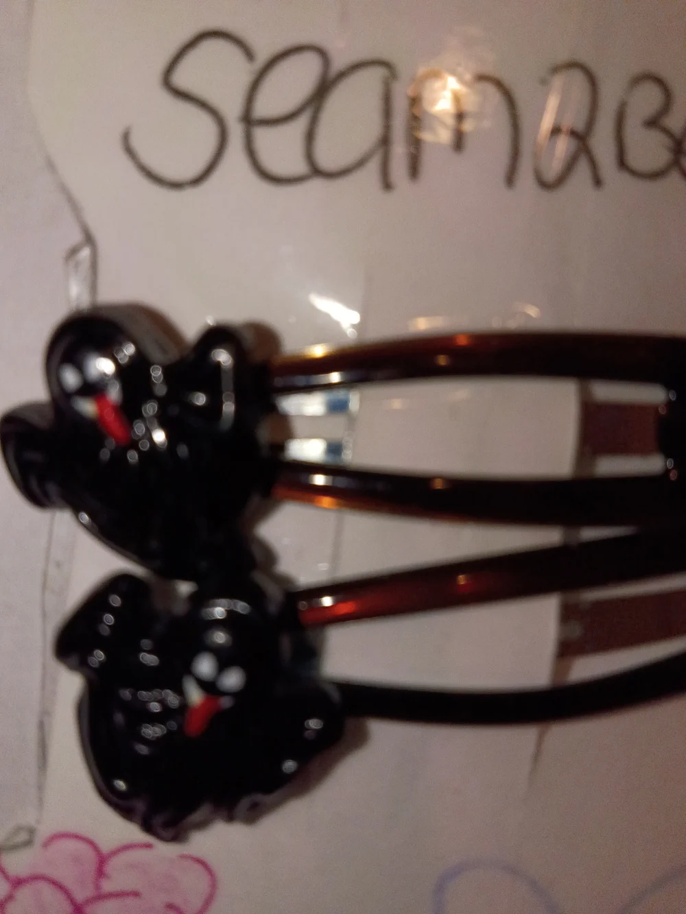 Black Novelty Ghost Hair Clip Set - Unbranded